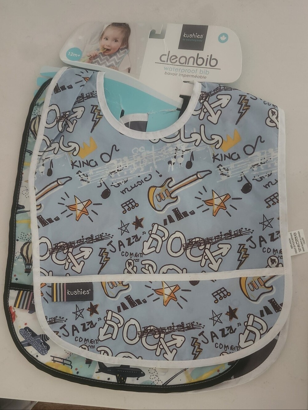 Kushies Cleanbib Waterproof Bib 3 Pack